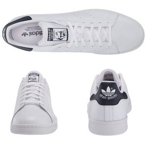 Adidas Stan Smith white navy sneakers size 6